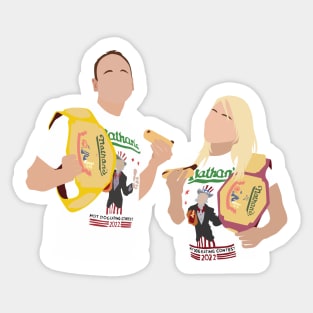 the king and the queen of hot dog Sticker